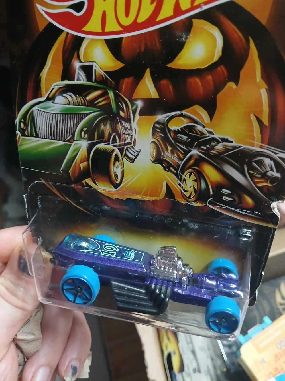 2019 Hot Wheels Happy Halloween Series Rigor Motor die-cast car (number 1/6),